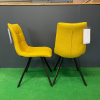 LOT DE 2 CHAISES FUNKY JAUNE - MODÈLE D'EXPOSITION