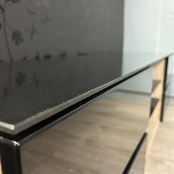 MEUBLE TV NOIR LAQUÉ