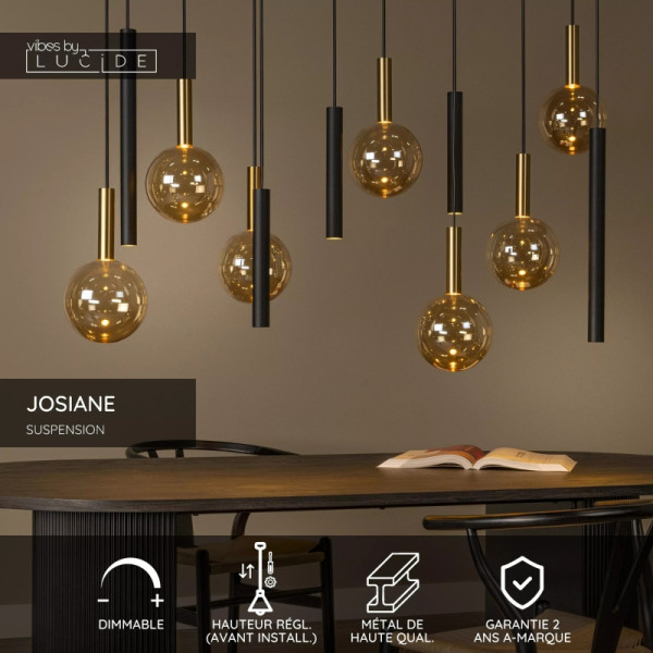 SUSPENSION 7 LAMPES JOSIANE