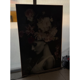 Photographie femme fleur 80x120