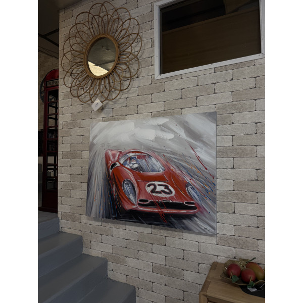 Toile voiture le mans 120x90