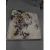 Tableau femme fleur 100x100 cm