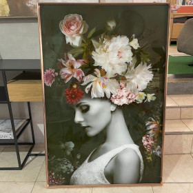 Photographie femme fleur 80x120