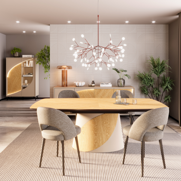 TABLE OVALE EXTENSIBLE NELSON - 180 CM