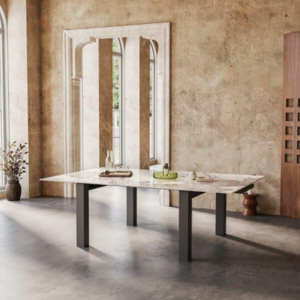 TABLE CÉRAMIQUE CARRÉE EXTENSIBLE HECTOR