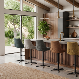 Tabouret de bar FREDO - Pied piston