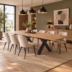 TABLE EXTENSIBLE COLOSSUS PIED X - 200 - 340 CM