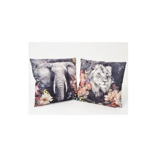 Coussins LION & ELEPHANT SWEET-HOME 45x45 - Exposition