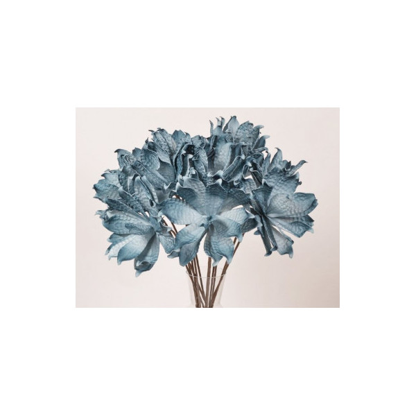 Branche fleur bleue pétrole - Modèle d'exposition